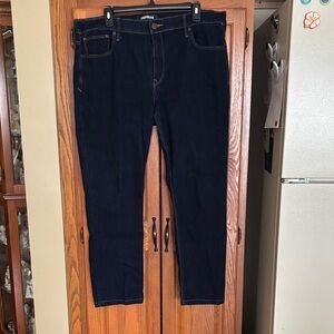 Express Women's Dark Blue Straight Leg Jeans